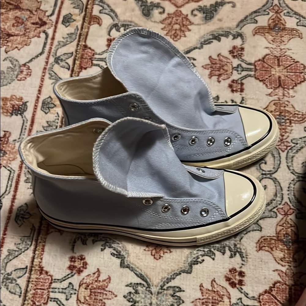 Light Blue High-Top Converse